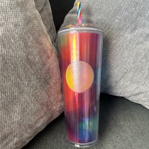 Starbucks Multicolor Tumbler with Lid and Straw